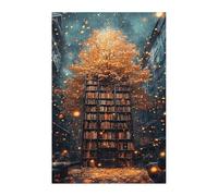 Autumn Bookshelf Jigsaw Puzzles for Adults 500, Fun Challenging Educational Games, Difficult Jigsaw Puzzles for Adults, Puzzle 500 Pieces
