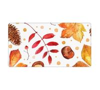 Autumn Botanical Leaf,Mouse Pad Large Desk Pad Computer Keyboard Mouse Mat with Non Slip Rubber Base 40 x 70 cm