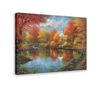 Autumn Breath - Painting Autumn Landscape 61 Canvas Poster Bedroom Decor Landscape Office Room Decor Gift Frame: 16x24inch(40x60cm)