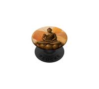 Autumn Buddha Lotus Flower - Fall Leaves - Buddhism Buddhist PopSockets Adhesive PopGrip