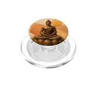 Autumn Buddha Lotus Flower - Fall Leaves - Buddhism Buddhist PopSockets PopGrip for MagSafe