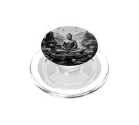 Autumn Buddha Lotus Flower - Fall Leaves - Buddhism Buddhist PopSockets PopGrip for MagSafe