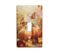 Autumn Butterfly Light Switch Cover Plates/Outlet Covers, Orange Monarch Butterflies for Fall Decor, Thermoplastic Wall Plates, Standard Size Single Toggle