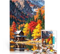Autumn Cabin by the LakeJigsaw Puzzles 2000 Pieces for Adults Family Entertainment Toys gifts for friends and family 70x100cm