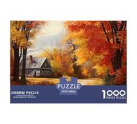 Autumn Cabin Scene Thick Cardboard Pieces Excellent for Training Memory, Concentration And Logical Thought Process 38x26cm/1000pcs
