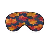 Autumn Canada Maple Comfortable Sleep Mask with Adjustable Strap Soft Eyeshade for Night Sleeping Flight Nap Travel