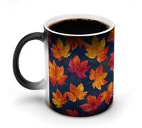 Autumn Canada Maple Funny Color Changing Mug Ceramic Coffee Cup Heat Sensitive Tea Mugs Gifts for Women Men