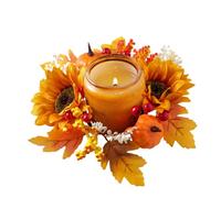 Autumn Candle Rings and Wreaths, Central Candle Holder 7.5 cm | Candle Wreaths, for Autumn, Kitchen, Halloween, Home, Christmas, Holidays,