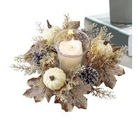 Autumn Candle Wreath - Heavy Duty Construction Decorative Tool | Thanksgiving Harvest Garland Decoration, Flower Decoration for Dining Table, Mantle, Door Handle, Window