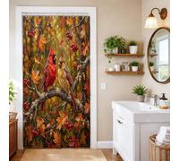 Autumn Cardinal Bird Forest Theme Birds Shower Curtain 36x72 Inch