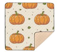 Autumn Cartoon Cute Pumpkin Baby Play Mat for Floor, 50x50 inch Playpen Mat,Thicken Soft Non-Slip Tummy Time Mat for Toddlers and Infants