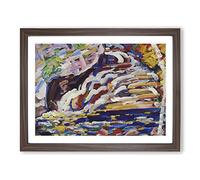 Autumn Cascade By Marsden Hartley Classic Painting Framed Print | A2 Walnut Framed Wall Art | Ready to Hang | Classic Landscape Picture | Living Room Bedroom Lounge Office