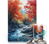 Autumn Cascade DreamsAdult Jigsaw Puzzles 1000 Pieces for Educational Game Challenge Toy Unique Birthday and Gifts 38x26cm
