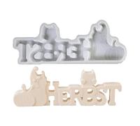 Autumn Casting Mould - 8 Inch Mould | Silicone Letters Mold - Easy Release Design for DIY Plaster Crafts and Home Décor, Perfect for Fall and Thanksgiving Decorations,for Creative Craft Projects