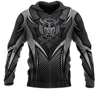 Autumn Casual Hoodie, Odin Rune Viking Warrior 3D Printed Pullover Sweatshirt, Nordic Mythology Pagan Clothing, Unisex Fashion Harajuku Street Jacket