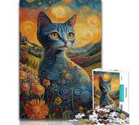 Autumn Cat 1000 Piece Jigsaw Puzzle for Adults Teens,Help The Brain Exercise Addictive Toys to Cultivate Patience Suitable for Couples 38x26cm