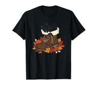 Autumn Cat Lover Leaves Fall Season Cozy Warm Boot Napping Value Graphic T-Shirt