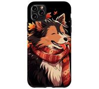 Autumn Chibi Boy Dog Fetch Fun and Falling Leaves Kawaii Case for iPhone 11 Pro Max