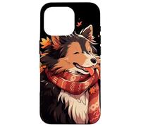 Autumn Chibi Boy Dog Fetch Fun and Falling Leaves Kawaii Case for iPhone 16 Pro
