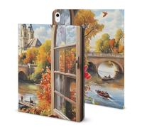 Autumn Church Frame Funny Tablet Case with Pen Slot Lightweight Hard Protective Cover Compatible with iPad 2020/Pro 2020/Pro 2021/Air4/Air5