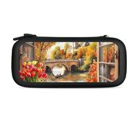 Autumn Church Frame Printed Slim Carrying Case for Switch Hard Portable Protective Cover for Game Card