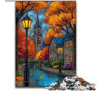 Autumn City Scenery Adult Jigsaw Puzzles 1000 Pieces, Challenging Game Gifts for Is Ideal As A Gift for The Whole Family (50x75cm)