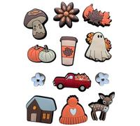 Autumn Clog Charms, Autumnal Fall Shoe Charm, Mushrooms Pumpkins Flowers Beige Aesthetic Orange Sunflower, Stocking Filler, Gift for Her Him, Shoe Accessories Clip