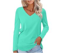 Autumn Coats for Women UK Jersey Top Long Sleeve Tops Black Top Long Tall Sally Clothing White V Neck T Shirts for Women UK Purple Plus Size Tops 22-24 Plain T Shirts