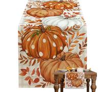 Autumn Collected Table Runner, Table Runner with Pumpkin, Cover with Autumn Pumpkin of the Harvest, Rectangular Rectangular Kitchen Cover in 13 x 72 Inch Wash, Autumn Parties Supplies