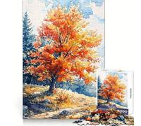Autumn Color Burst 1000 Pieces Jigsaws Adults Puzzles Mind Recall Gentle Pastime Firm Interlock Birthday Gift (38x52cm)