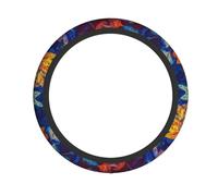 Autumn Colorful Maple Leaves Floating in The Water Steering Wheel Universal Fit for Cars, Trucks, Suvs, Atvs | All-Season Comfort & Eco-Friendly Material