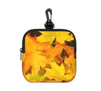 Autumn Colors Fall Leaves, Square Zipper Storage Bag, Neoprene Coin Purse, Small Wallets, Change Pouch, Change Purse