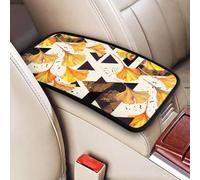 Autumn Colors Ginkgo Leaves, Vehicle Center Console Armrest Cover Pad Soft Comfort Car Handrail Box Cushion Universal