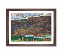 Autumn Colour By Marsden Hartley Classic Painting Framed Print | A2 Walnut Framed Wall Art | Ready to Hang | Classic Landscape Picture | Living Room Bedroom Lounge Office