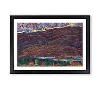 Autumn Colour by Marsden Hartley Framed Print | A2 Black Framed Wall Art | Ready to Hang | Modern Landscape Picture | Living Room Bedroom Lounge Office