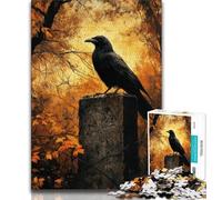 Autumn Crows Jigsaw Puzzles for Teenagers 1000 Pieces,Learning Educational Toys Family Games Unique Birthday And Gifts (75x50cm)
