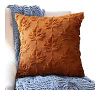 Autumn Cushion Cover, Soft Plush Autumn Leaf Decorative Cushion Cover for Thanksgiving, Washable Living Room Sofa Seat Cushion Cover Autumn Decor for Bedroom, Children's Room, Home, Yoga
