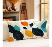 Autumn Cushion Covers 50cm x 75cm Large Cushions Rectangle Cushion Covers Linen Double Sided Printing Leaf Pillow Cases for Sofa Balcony Office Room Decor Outdoor Garden Winter Decorations Gift 1h-982