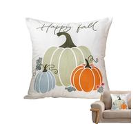 Autumn Cushion Covers, Halloween Pumpkin Decorations, 43 x 43 cm, Seasonal Decorative Cover with Zip for Sofa, Bedroom, Indoor and Outdoor