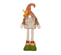 Autumn Decor Gnomes - 37-50 cm Large Plush Table Gnome, Soft Polyester Fabric Figure, Adjustable Telescopic Leg, Festive Funny Character, Happy Autumn Decoration for Home, Than