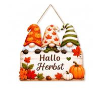 Autumn Decoration for Hanging, Hello Autumn Wooden Decorative Hanger