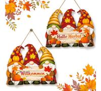 Autumn Decoration for Hanging, Hello Autumn Wooden Decorative Hanger