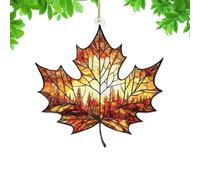 Autumn Decorations, 2D Acrylic Maple Leaves Pendant - Decorative Autumn Leaves Ornaments - For Thanksgiving Christmas Window Indoor Outdoor Garden