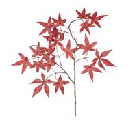 Autumn Decorations Autumn Artificial Maple Leaf Wedding Party Bridal Bouquet Decoration Office Table Window Sill Bonsai Accessories Home Accessory(Red)