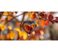 Autumn Decorations Love Diamond Painting, Leaf Diamond Art Kits Adults, Gem Crystal Art Adult Crafts, DIY Full Drill Diamond Painting for Halloween Decorations, Apply Home Wall Decor 90x140cm g-2