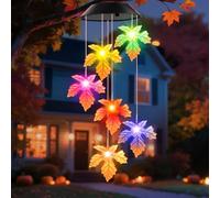 Autumn Decorations, Thanksgiving Birthday Gifts for Women Mum Grandma Nanny, Winzwon Solar Wind Chimes Garden, Solar Lights Outdoor Halloween Decor for Garden Yard Porch Mothers Day Christmas