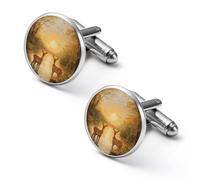 Autumn Deers at Sunset by The Lake Shirt Cufflinks for Men Cuff Links Tie Father Husband Wedding Business 2.0cm