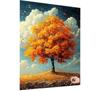 Autumn Diamond Art Kits Adults Diamond Painting Tree 5D DIY Crystal Art Kits for Kids Beginner, Square Drill Dimond Painting Cross Stitch Gem Crafts for Adults Home Decor Gifts for Women 30x40cm D-39