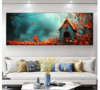 Autumn Diamond Painting Kits for Adults, 5D Bird's Nest Large Diamond Art Kits Adults, DIY Round Full Drill Gem Art Mosaic Kits for Beginner, Embroidery Crafts for Home Wall Decor 80x240cm, Model529