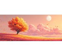 Autumn Diamond Painting Kits for Adults, Pattern Landscape Diamond Art 5D DIY Full Round Drill Gem Crystal Art Kits Crafts for Adults for Home Room Decor, Bedroom Decor, Gifts 100*300CM -yym2603DC
